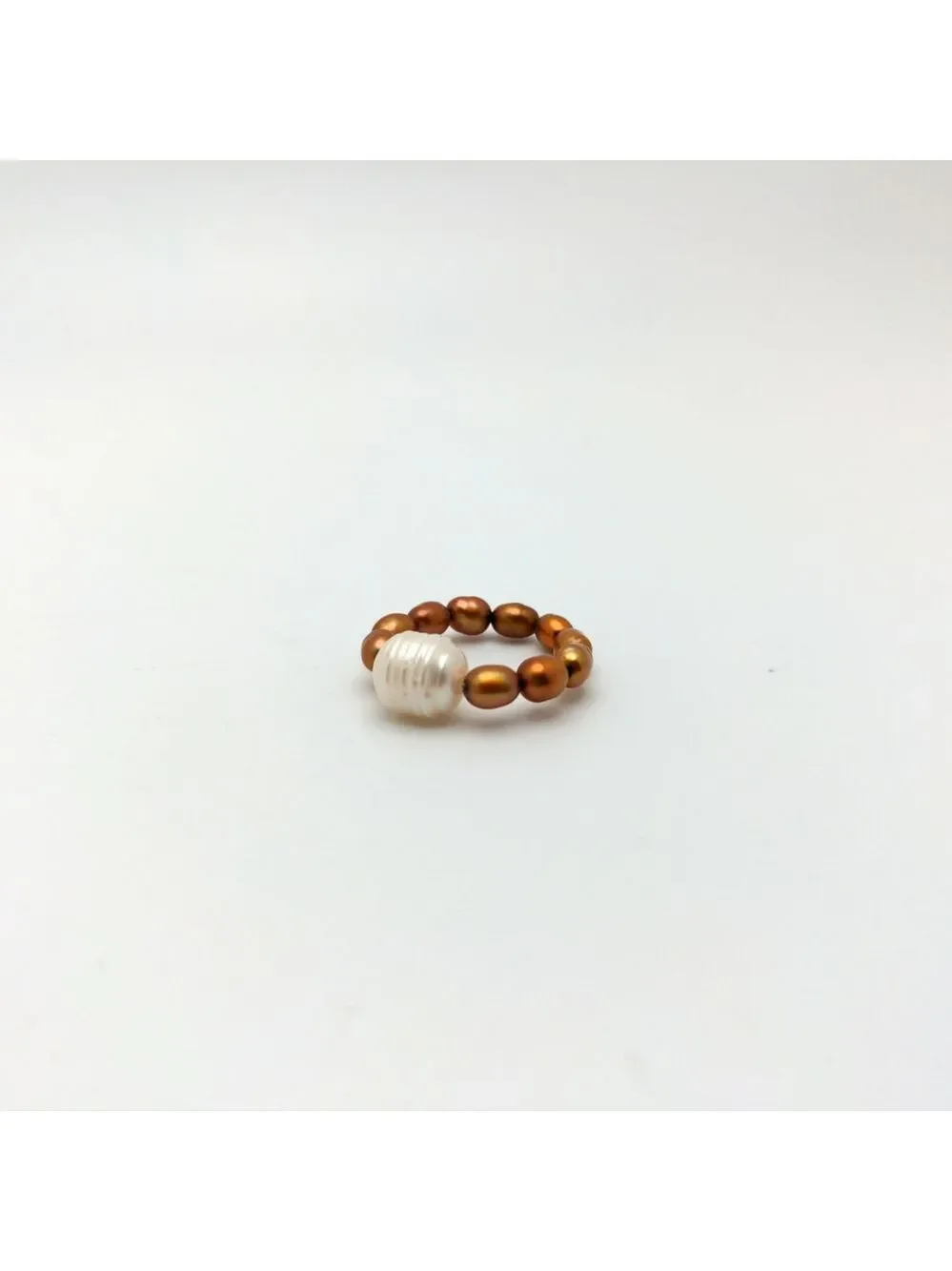 Handmade Baroque Pearl Gold Ring